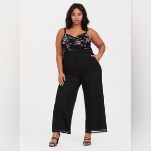Black Floral Jumpsuit